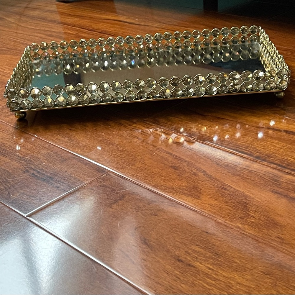 Mirrored Glass Tray
